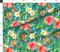 Various Fabrics by the Yard or Fat Quarter Tropical, Flowers, Garden, Watercolors, Extra Large, Floral, Jungle, Lush, Hibiscus, Green, Hawaiian, Bird Of Paradise, Orange Custom Printed Fabric by Spoonflower